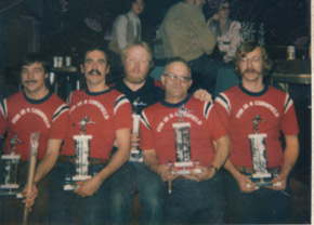 Steve Spalding, Rick Riley, Tom Teagler, Bob Davis and Steve Coppess 