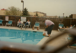 Janey Finn going for a swim in Denver